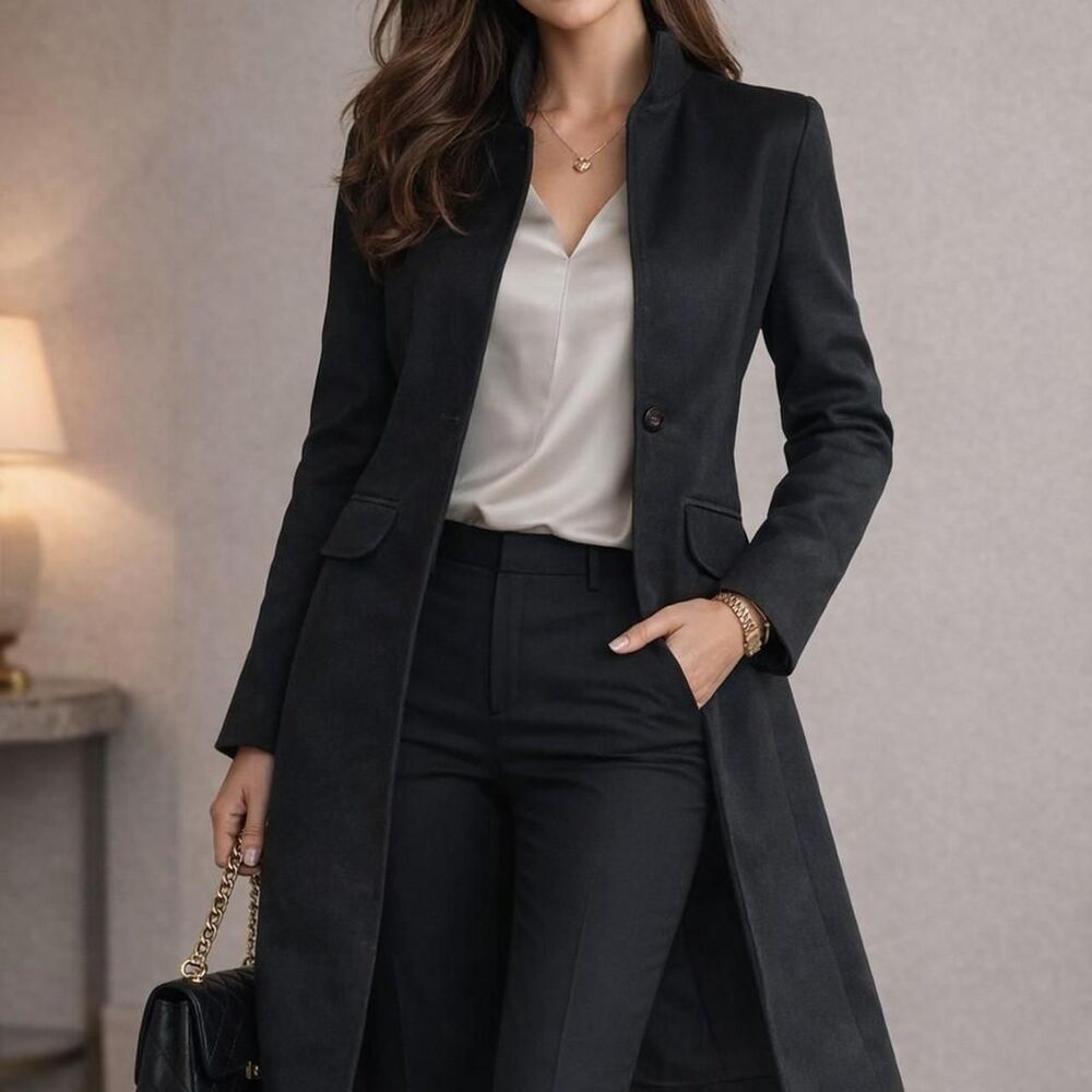 Tailored Longline Coat / Streetwear Chic jacket med urban trench streetwear